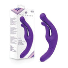 Blush Wellness G Wave Purple: Curved dual-pronged personal massager with packaging