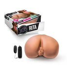 Blush X5 Men Rita Dual Entry Masturbator with Remote-Controlled Bullet Vibrator Tan - Manual Stroker