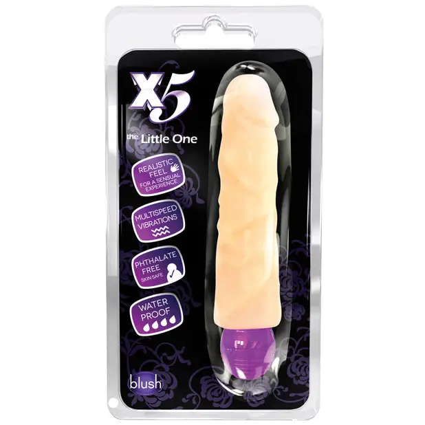 Blush X5 Plus The Little One Realistic 6.75 in. Vibrating Dildo Beige - Realistic Dildo