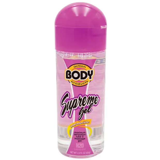 Body Action Supreme Water Based Gel Lubricant - 2.3 oz. - Water Based Lubricant