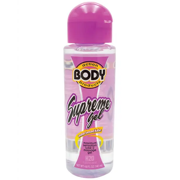 Body Action Supreme Water Based Gel Lubricant - 4.8 oz. - Water Based Lubricant