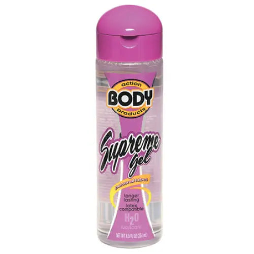 Body Action Supreme Water Based Gel Lubricant - 8.5 oz. - Water Based Lubricant