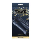 Bondage Couture Vinyl Flogger: Multiple Leather Strands in Dark Blue Box by NS Novelties