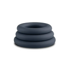 Boners 3 Pc Cock Ring Set - Black - Cock Ring