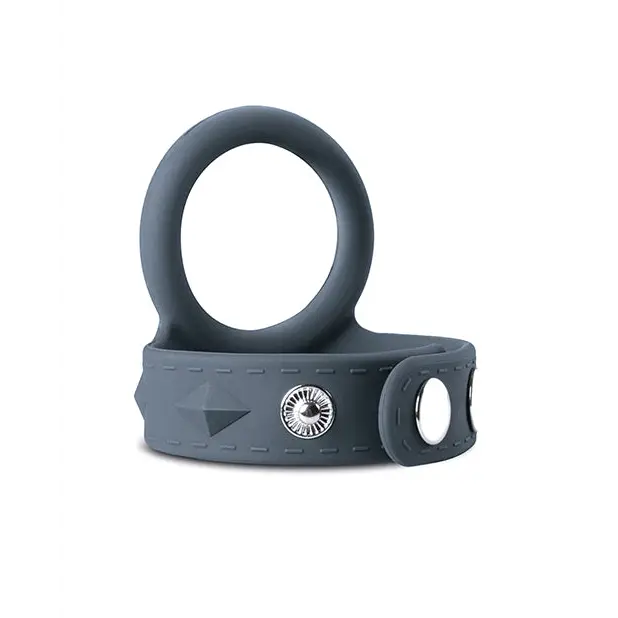 Boners Snap Cock & Balls Strap - Black - Cock Ring