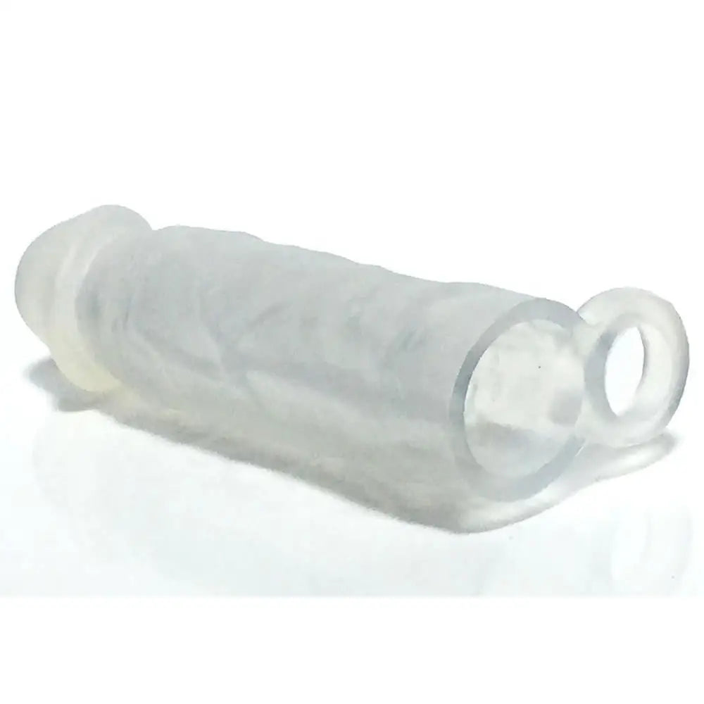 Boneyard Meaty Cock Extender in a sleek glass bottle with white lid