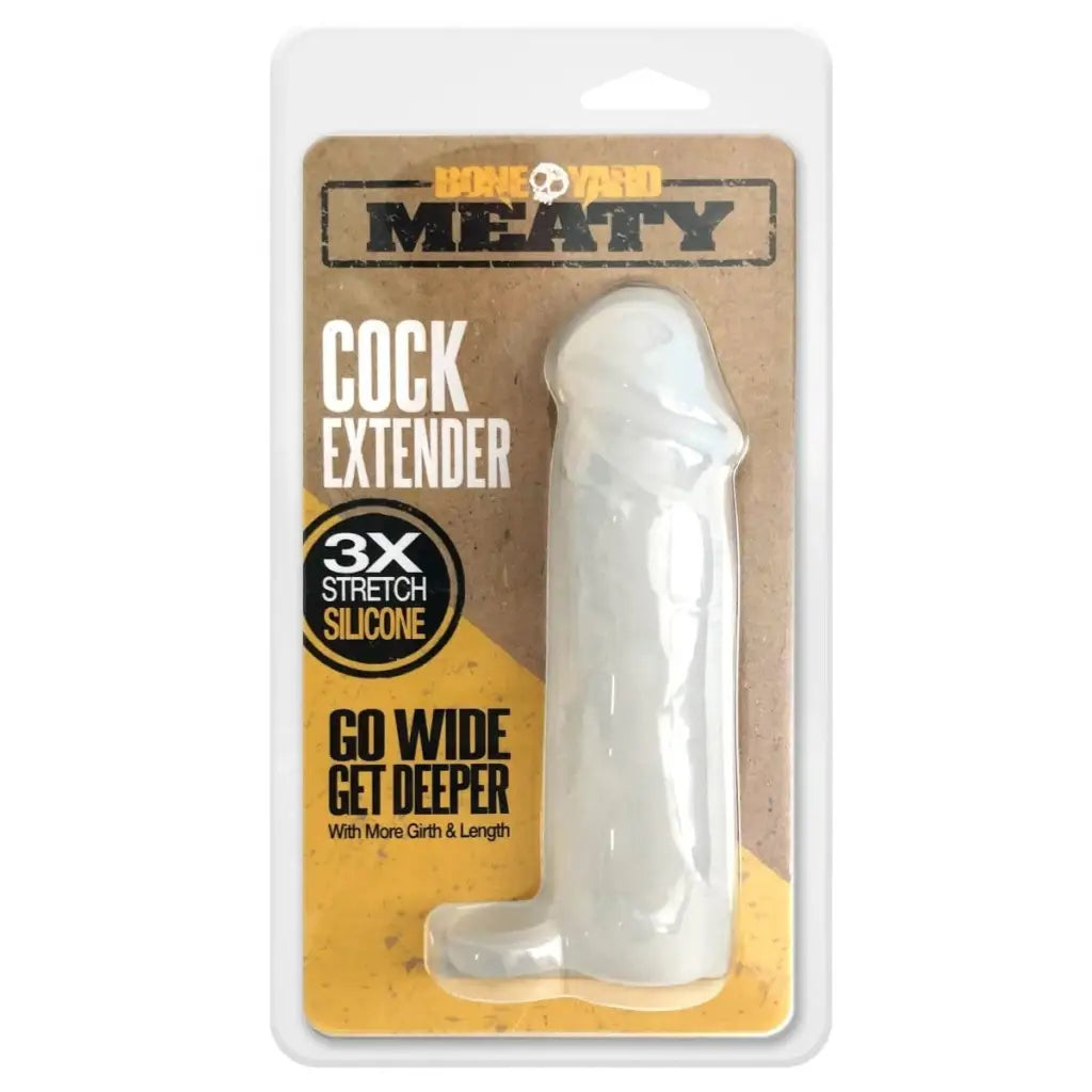 Boneyard Meaty Cock Extender in white now available for an enhanced experience