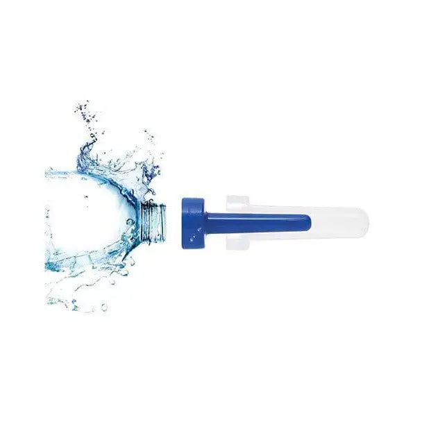 Blue and white Boneyard Skwert 1 Piece Water Bottle Enema Adapter for effective cleansing