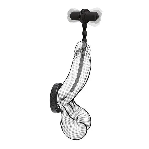 Black and white drawing of a banana hanging from a hook - Boneyard Vibrating Sounds