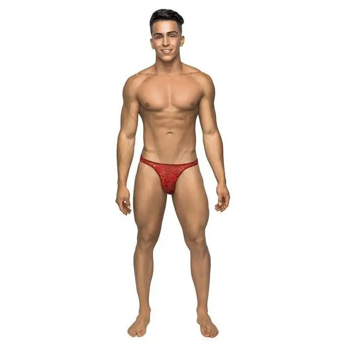 Male Power Thong L/XL Bong Thong Red at the Haus of Shag