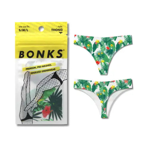 Bonks Tropic Like It’s Hot Seamless Thong - One Size Fits Most / Graphic - Thong