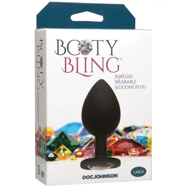 Booty Bling black glass jewel ring box - luxurious packaging for elegant jewelry