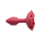 Booty Bloom Silicone Rose Anal Plug: pink rosebud-shaped sex toy with tapered stem