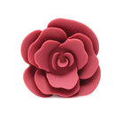 Booty Bloom Silicone Rose Anal Plug with layered red petals, shaped like a decorative rose