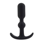 Black plastic booty teaser with black handle by California Exotic Novelties