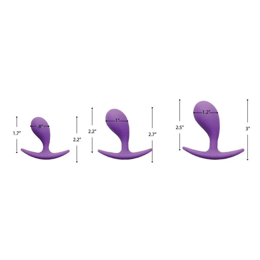 Frisky Plug Booty Poppers Silicone Anal Trainer Set at the Haus of Shag