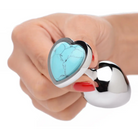 Booty Sparks Authentic Turquoise Gemstone Heart Anal Plug - Butt Plug