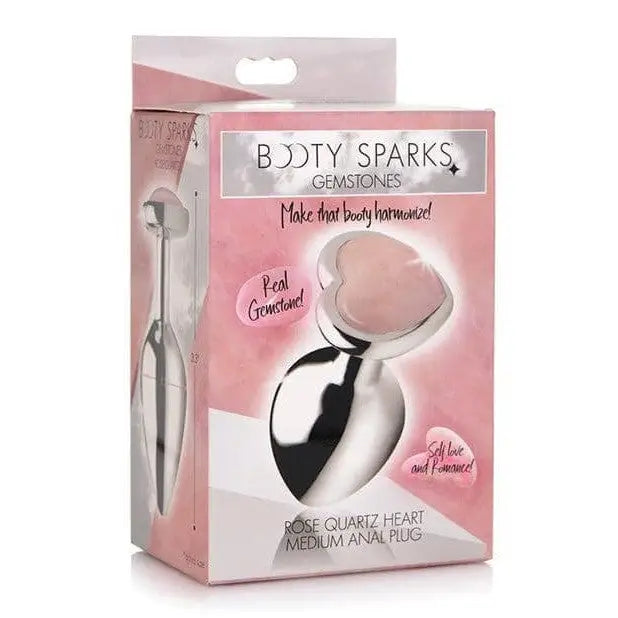 Booty Sparks Plug Medium Booty Sparks Gemstones Rose Quartz Heart Anal Plug at the Haus of Shag