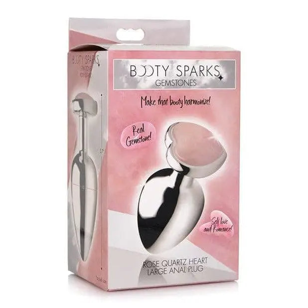 Booty Sparks Plug Large Booty Sparks Gemstones Rose Quartz Heart Anal Plug at the Haus of Shag