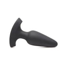 Booty Sparks Laser ’Fuck Me’ anal plug w remote—black silicone plug with T-shaped base