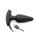 Booty Sparks Laser ’Fuck Me’ Plug w Remote - Black Silicone Anal Plug with USB Charging Cable