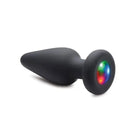 Booty Sparks Silicone Light-Up Anal Plug with Multicolored LED Base for Sensual Play