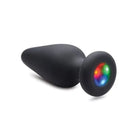 Booty Sparks silicone anal plug with rainbow LED base, perfect for adding sparkle to play