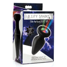 Booty Sparks Silicone Light-Up Anal Plug with Cosmic-Themed Packaging Design