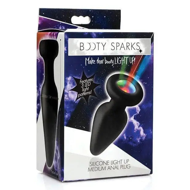 Booty Sparks Silicone Light-Up Anal Plug with Cosmic-Themed Packaging Design