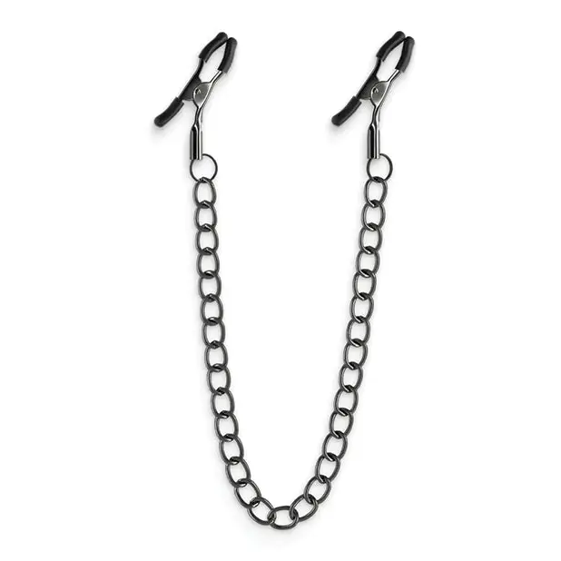 Bound Nipple Clamps C3 Gunmetal: Black Chain & Black Link for Ultimate Control