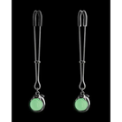 Glow in the dark earrings from Bound Nipple Clamps C3 Gunmetal product line