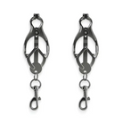 Bound Nipple Clamps C3 Gunmetal - A pair of sleek, durable black metal nipple clamps