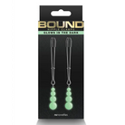 Glow in the dark earrings from Bound Nipple Clamps C3 Gunmetal set