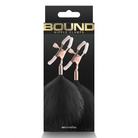 Bound Nipple Clamps F1 Black with triple clips and fur for enhanced sensation and style