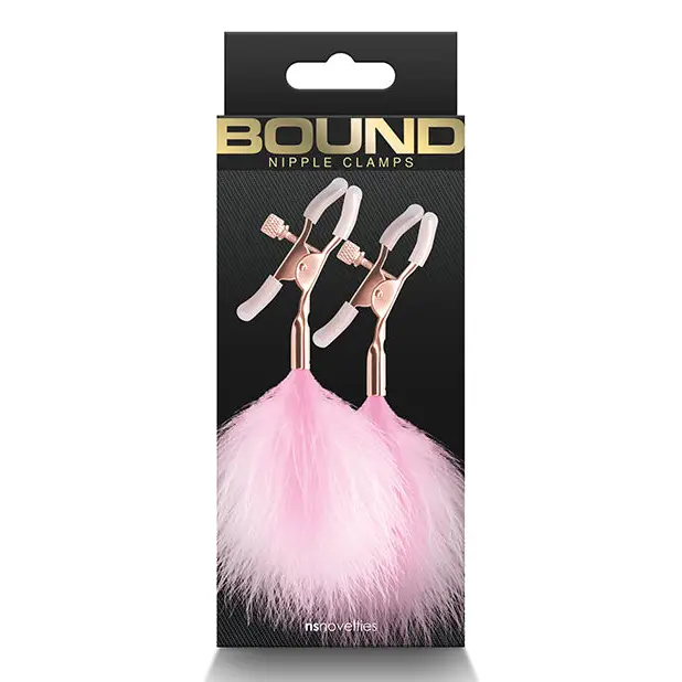 Bound nipple clamps F1 Black with pink bond pipe cleaners for enhanced play