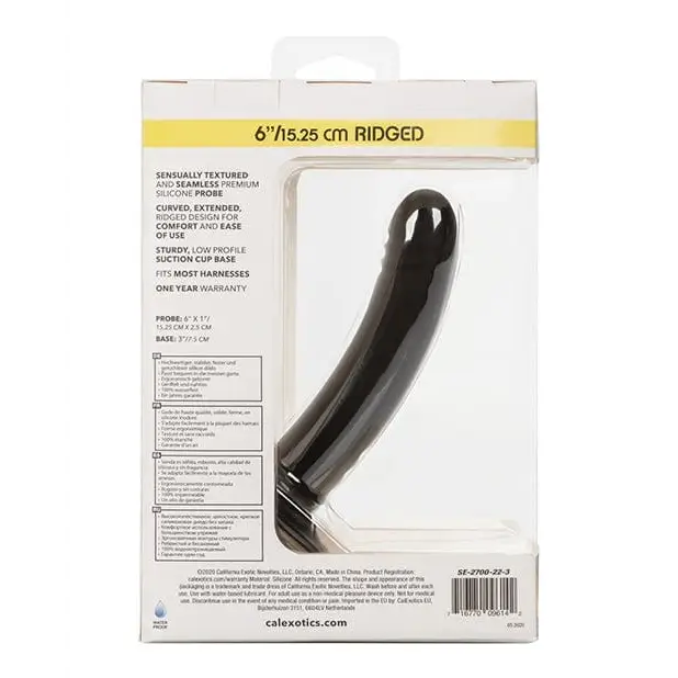 Boundless 6’’ Ridged Black with a white box and suction cup base for enhanced pleasure