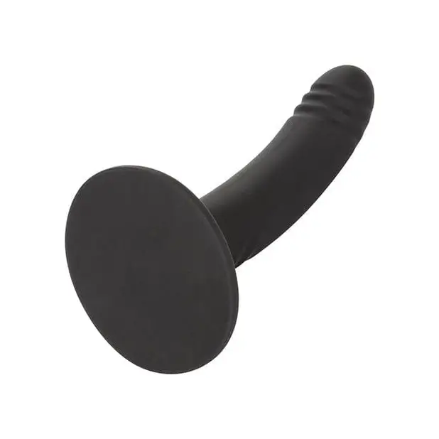 Boundless 6’’ Ridged Black with a suction cup base and black rubber handle