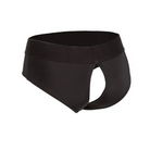 Boundless Backless Brief: Black Underwear with Black Waistband for Ultimate Comfort