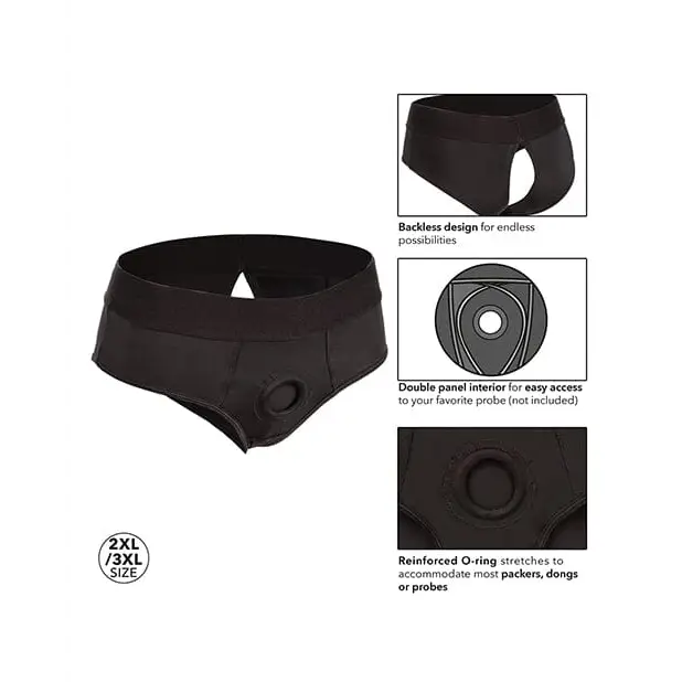 Close-up of Boundless Backless Brief with instructions to make it look like underwear