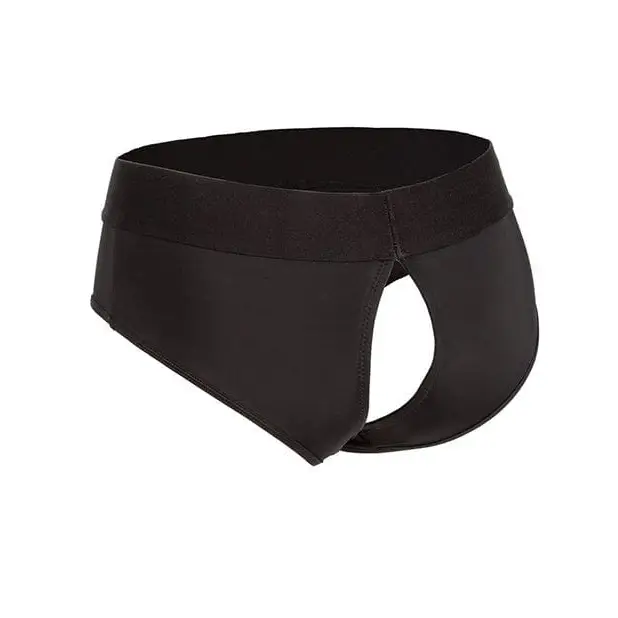 Black Boundless Backless Brief with black waistband - sleek and stylish men’s underwear