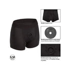 CalExotics Strap Ons Boundless Boxer Brief S/m - Black at the Haus of Shag