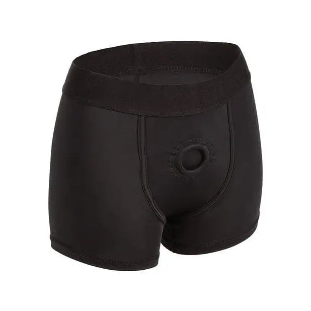 CalExotics Strap Ons Boundless Boxer Brief S/m - Black at the Haus of Shag