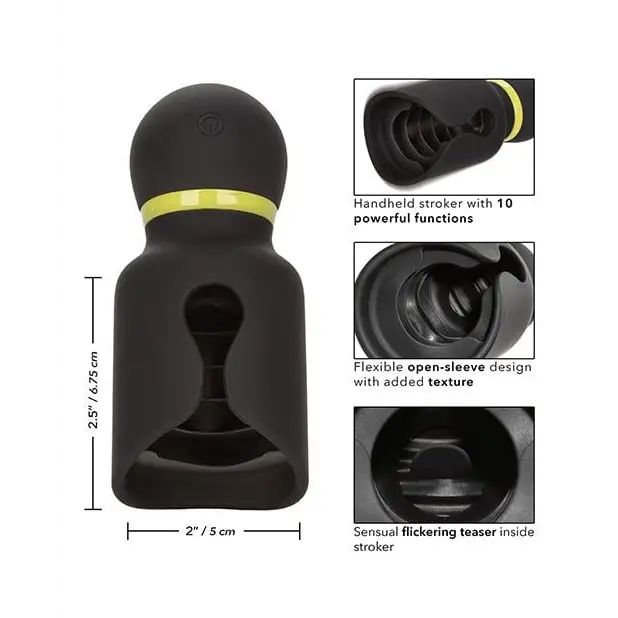 CalExotics Manual Stroker Boundless Flickering Stroker - Black at the Haus of Shag