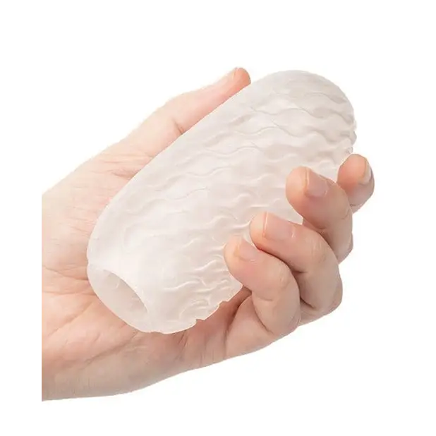 CalExotics Manual Stroker Boundless Reversible Ribbed Stroker - White at the Haus of Shag