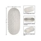 CalExotics Manual Stroker Boundless Reversible Ribbed Stroker - White at the Haus of Shag