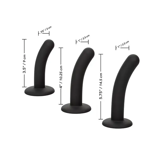 Boundless Silicone Curve Pegging Kit - Black - Strap On Kit