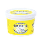 Container of Boy Butter Original Oil Based Lubricant with vibrant yellow and white packaging