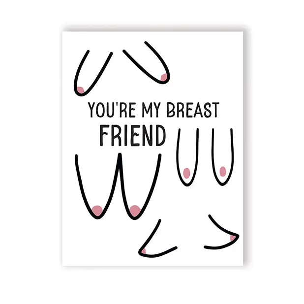 Breast Friend Greeting Card - Party Supplies