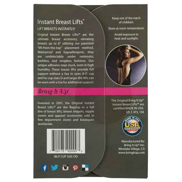 Bring It Up Original Breast Lifts - A/D Cup - 8 Pack - Prosthetic Breasts