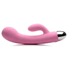 Pink silicone G-spot vibrator with a metallic tip - Bubbly 10x body-safe personal massager